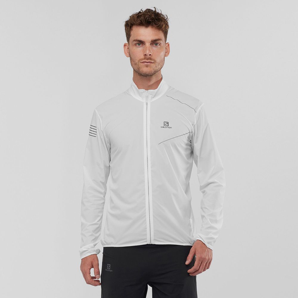 Chaqueta Viento Salomon Hombre Blancas - Salomon Argentina SENSE M,546872-PWM